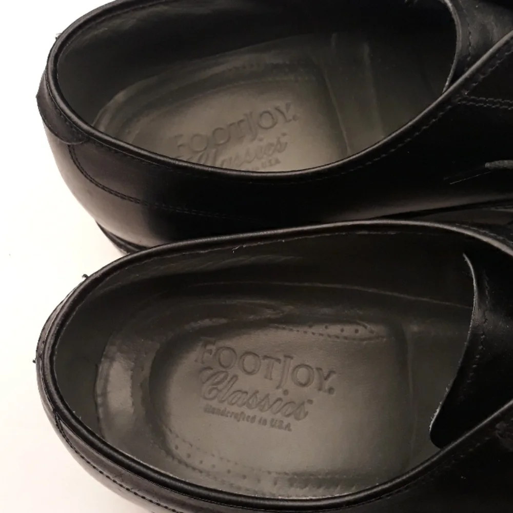 FOOTJOY‎ Classics Black Leather Lace Up Cap Toe 13 B Mens Dress Shoes